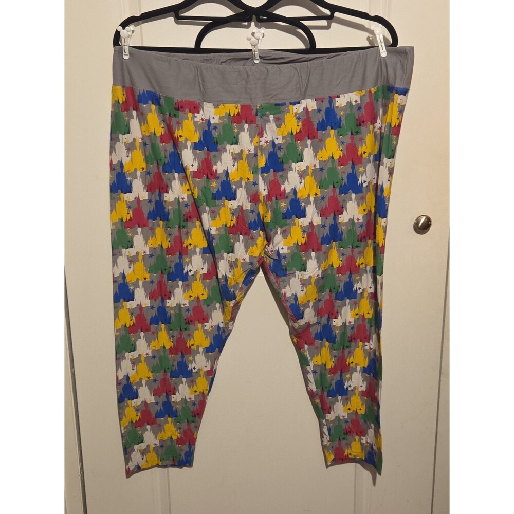 Disney Parks Walt Disney World Castle Leggings Womens 3X Multicolor Plus Size